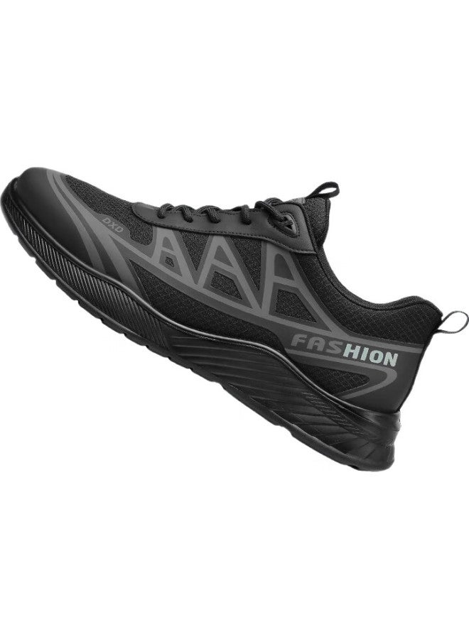 Strongman Men'S Plus Size Casual Shoes Outdoor Sports Shoes Lightweight Breathable Extra Large Size Men'S Shoes Jda73241 Black Size 45 - Image 1