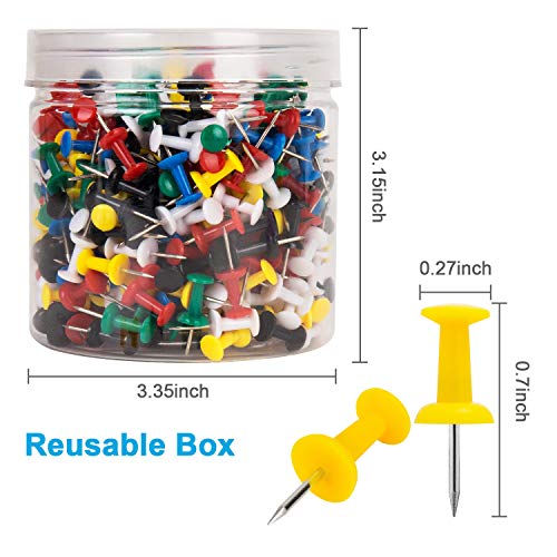 BetyBedy 400Pcs Push Pins, Thumb Tacks for Bulletin Board, Stick Pins Thumb Tacks for Cork Board Wall Hangings, Office Tacks Color Pins for Desk Decor Organization (Assorted Colors) - Image 5