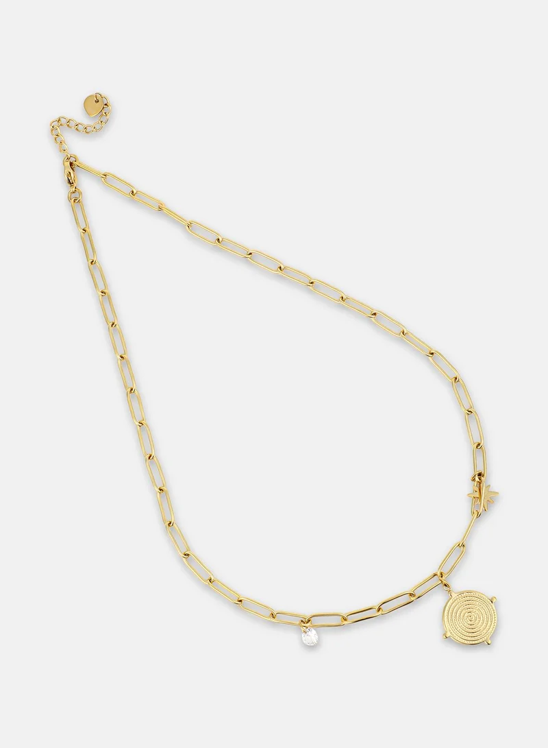 SOHI Celeste Artificial Chain Necklace Jewellery