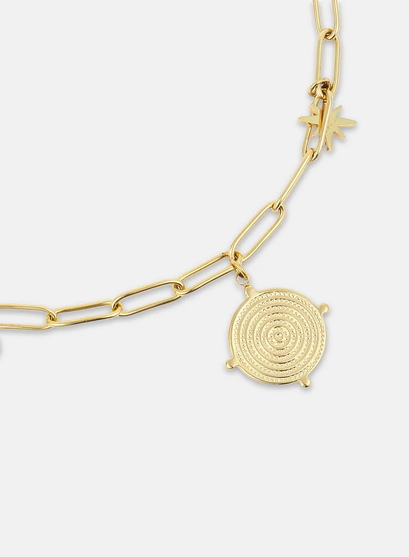 SOHI Celeste Artificial Chain Necklace Jewellery