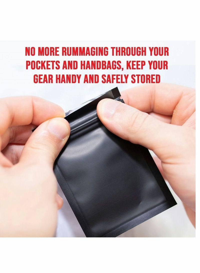 NIBEMINENT Resealable Mylar Bags, Smell Proof Candy Holographic Bags Black Vacuum Seal for Food Storage Coffee Beans, Jewelry Packaging, 100 Pcs, 3 x 4 Inch - Image 5