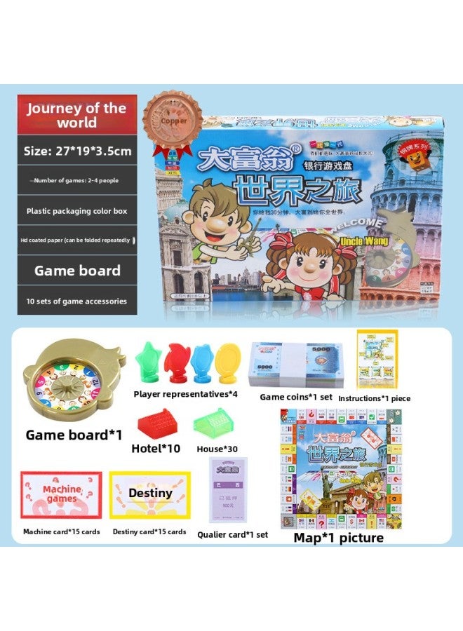 Flying Chess Carpet Format Children's Floor Mat Educational Toys Adult Large Oversized Game Monopoly 2-in -1