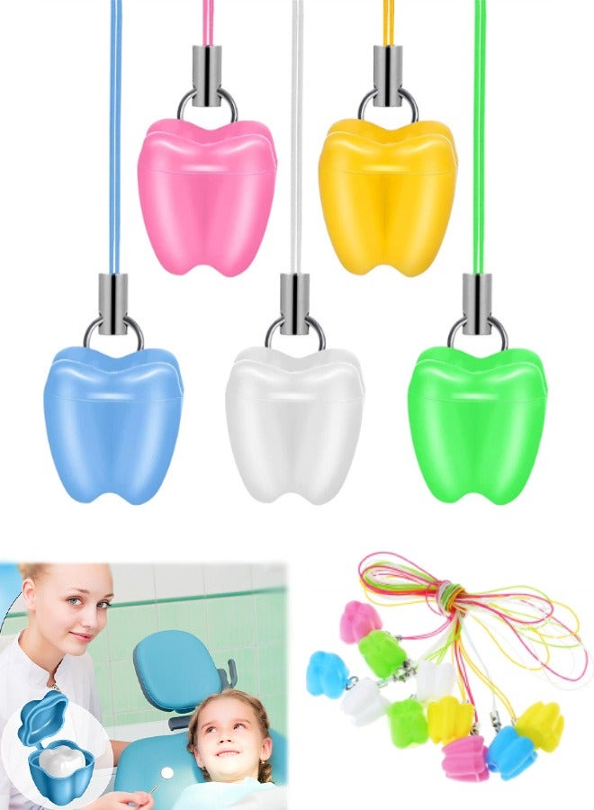 Tooth Saver Necklaces, 10pcs Baby Tooth Keepsake Box Set, Lost Teeth Saver Necklace Tooth Necklaces Container for Lost Teeth Holder Lost Teeth Saver Necklace Baby Milk Tooth Storage Box for kids - Image 1