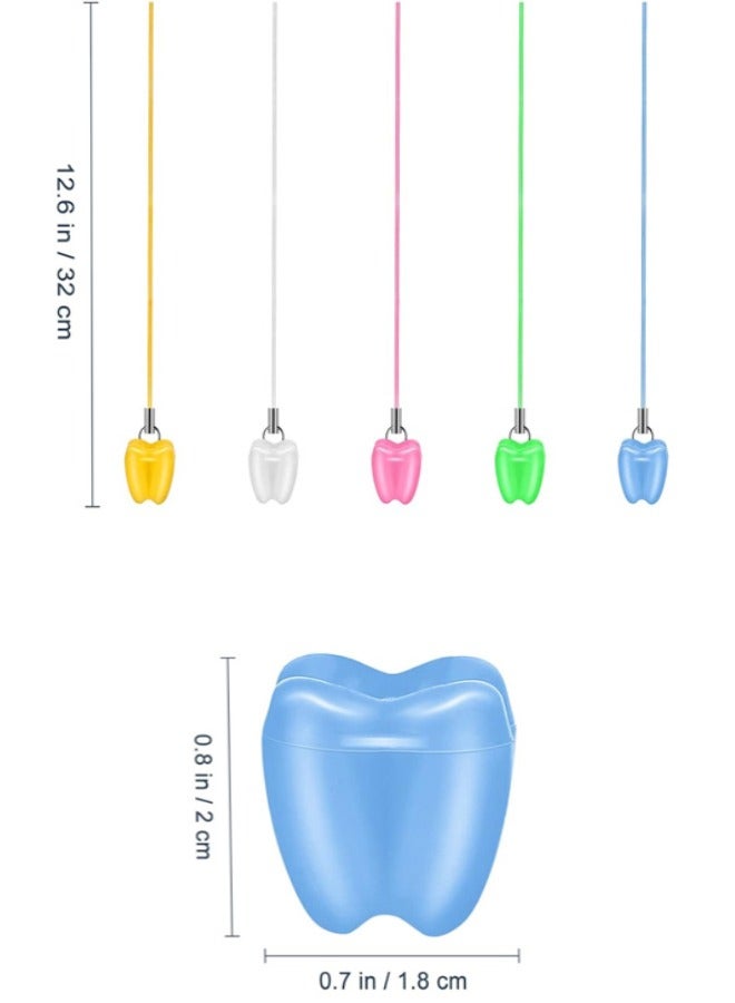 Tooth Saver Necklaces, 10pcs Baby Tooth Keepsake Box Set, Lost Teeth Saver Necklace Tooth Necklaces Container for Lost Teeth Holder Lost Teeth Saver Necklace Baby Milk Tooth Storage Box for kids - Image 2
