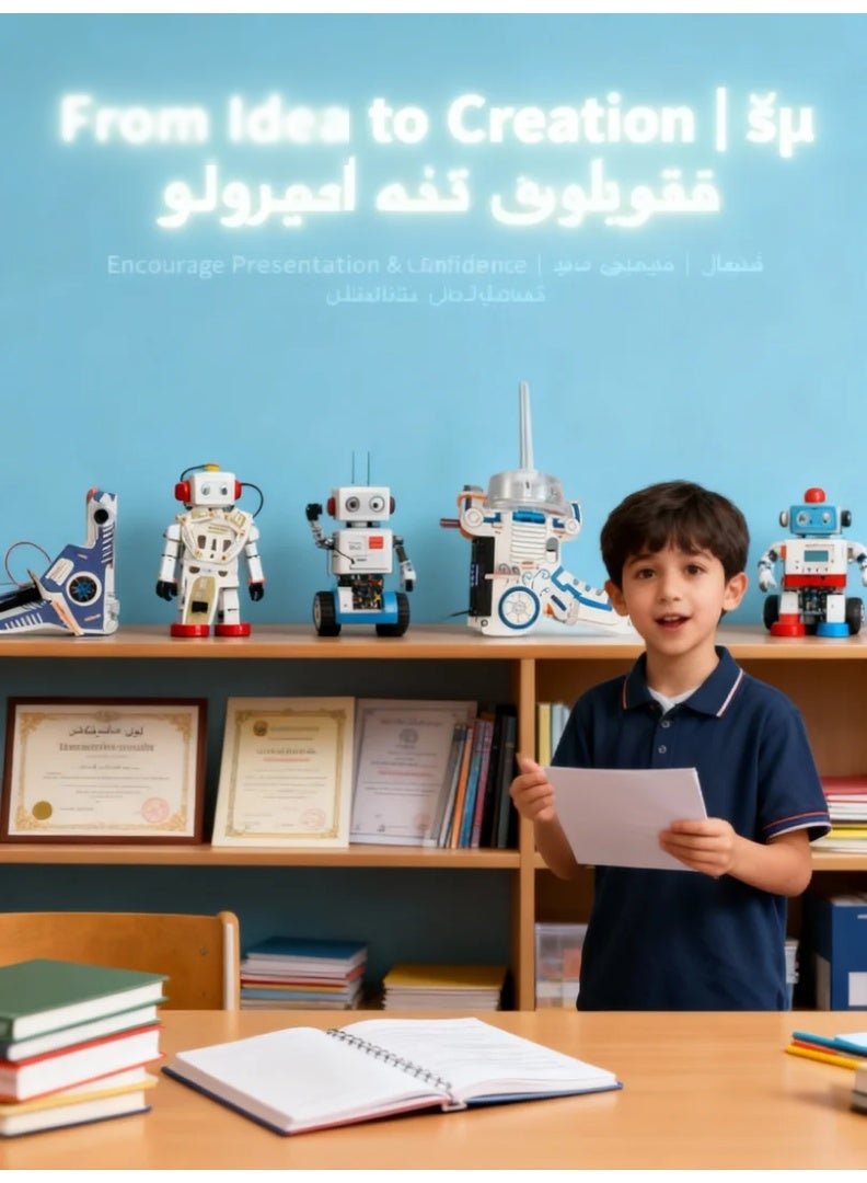 robotgcc STEM Robot Building Toy Kit for Kids (8-in-1) – DIY Engineering Projects: Drawing Bot, Blower, Vacuum Cleaner & More – Ideal Gift Ages 6-12 - Image 4