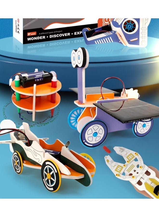 robotgcc STEM Robot Building Toy Kit for Kids (8-in-1) – DIY Engineering Projects: Drawing Bot, Blower, Vacuum Cleaner & More – Ideal Gift Ages 6-12 - Image 1