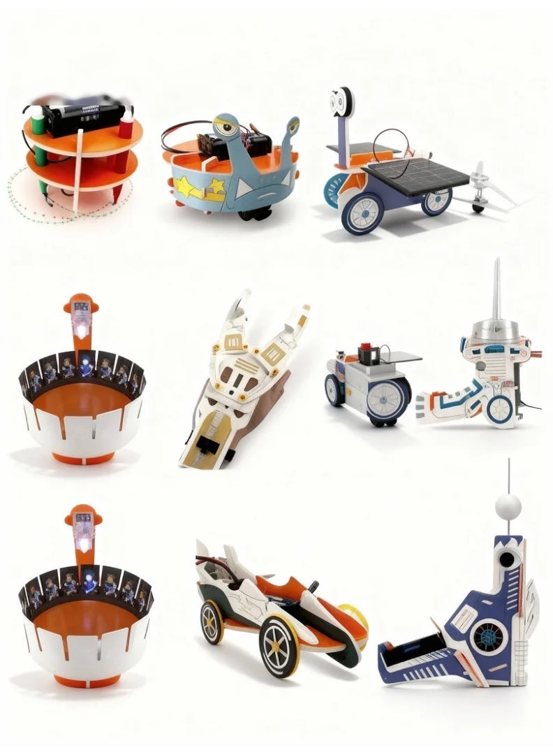 robotgcc STEM Robot Building Toy Kit for Kids (8-in-1) – DIY Engineering Projects: Drawing Bot, Blower, Vacuum Cleaner & More – Ideal Gift Ages 6-12 - Image 2