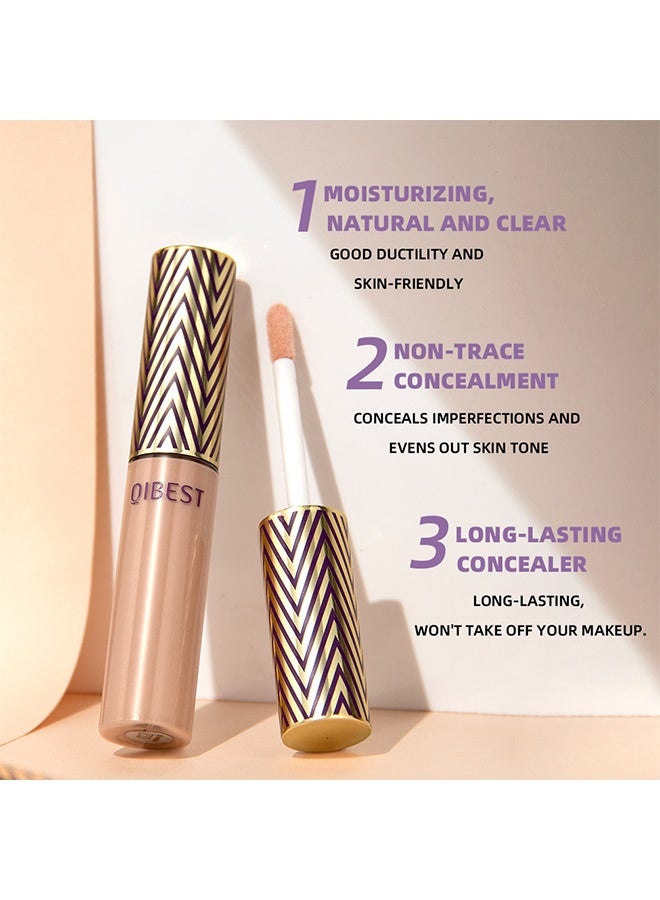 كيو آي بست شريط تصحيح طويل الأمد، خافي عيوب سائل مقاوم للماء والعرق، طويل الأمد، من الصعب إزالته، تغطية كاملة للبقع اللونية وعلامات حب الشباب، يخفف الهالات السوداء، مكياج تحديد الوجه السائل، رقم 04 - Image 5