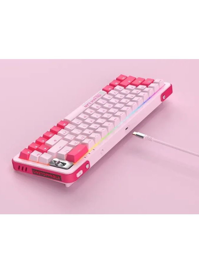 Y68 65% Hot Swappable Wireless Mechanical Keyboard with RGB Backlight Double Shot PBT Keycaps for Gamers/Mac/Win - Image 2