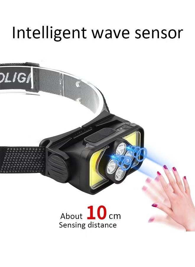 CYCLE ZONE LED Headlamp Rechargeable, Motion Sensor 1000 Lumen Super Bright Head Lamps Outdoor LED Rechargeable, Headlamp for Night Walking, Running, Hiking & Outdoor Camping Gear - Image 4