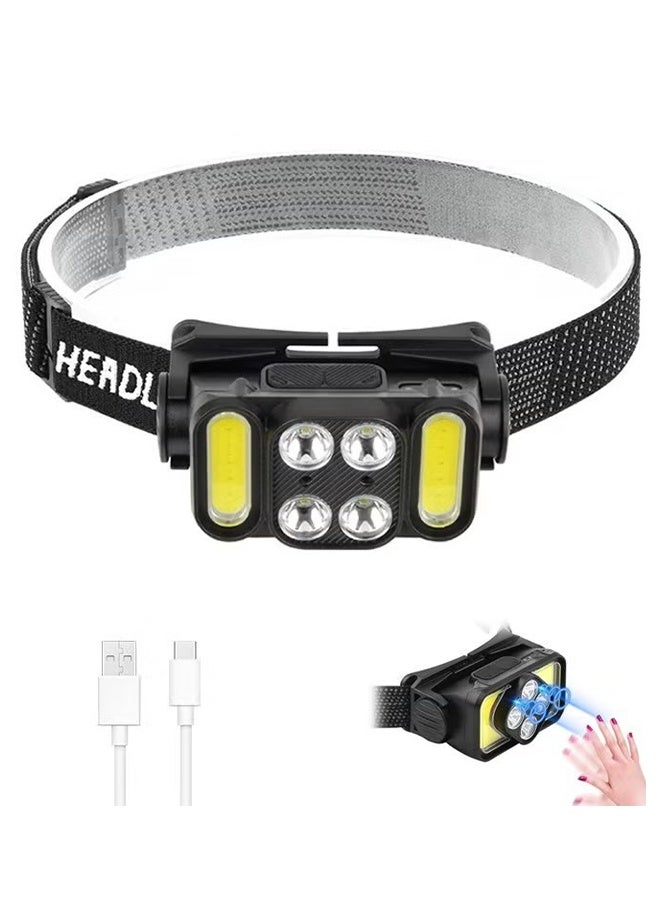 CYCLE ZONE LED Headlamp Rechargeable, Motion Sensor 1000 Lumen Super Bright Head Lamps Outdoor LED Rechargeable, Headlamp for Night Walking, Running, Hiking & Outdoor Camping Gear - Image 1