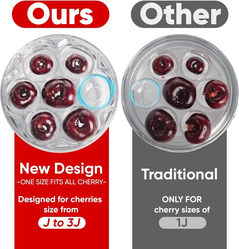 YYP 7 in 1 Cherry Pitter Tool for Multiple Cherries Seed Remover Quick and Effortless Removal Suitable for kitchen, Save Time & Space for Making Cherry Jam - Image 3
