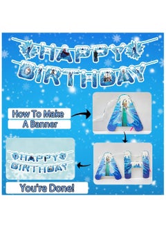 FRUITFUL PARTY Frozen Birthday Party Decorations for 10 Guests, 145pcs Frozen Disposable tableware Set  - Image 4