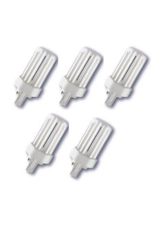 Osram Osram Dulux T Compact fluorescent lamp 13W 830 Plus G24d, 3000k Warm White - Pack of 5  - Image 1