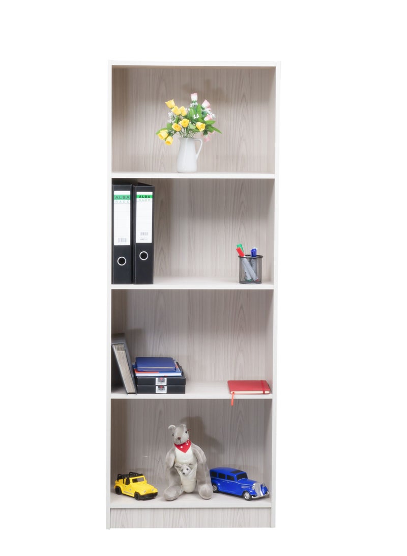 WT-EASYCARE رف كتب مكون من 4 طبقات – شيمو آش | رف كتب | رف كتب متعدد الطبقات | منظم كتب | تخزين متعدد الوظائف | رف كتب قائم بذاته | خزانة كتب | خزانة ملفات - Image 5