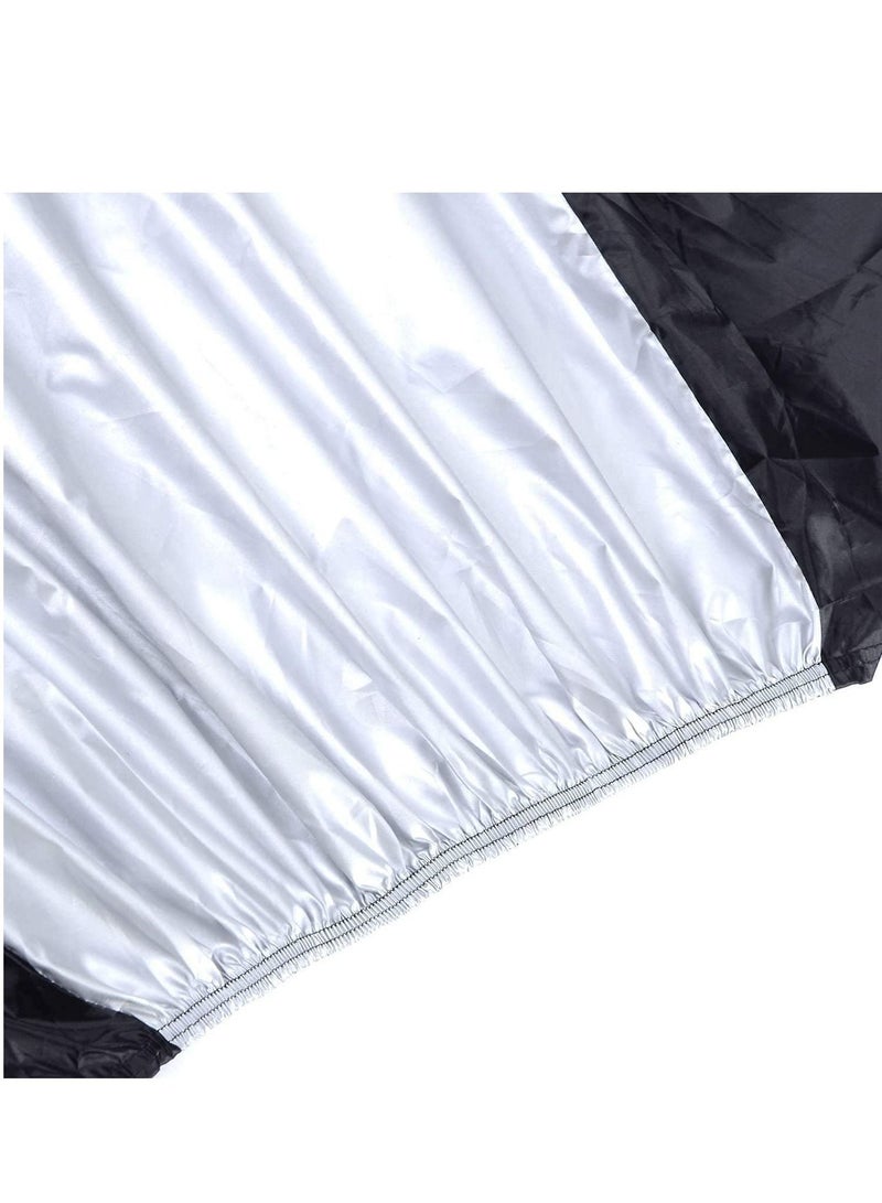 غطاء الدراجة لدراجتي دراجة وغطاء للمطر للدراجة وغطاء للمطر مقاوم للماء لجميع الأحوال الجوية ومقاوم للغبار والحماية من الأشعة فوق البنفسجية مثالي لدراجة جبلية على الطريق - Image 3