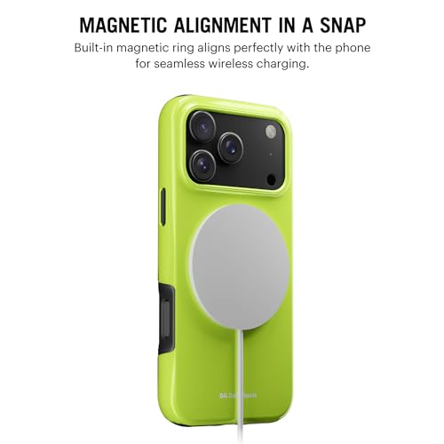 DailyObjects Enamel Bumper MagSafe Case for iPhone 17 Pro Compatible with Mag-Safe Wireless Charging | Lime Hybrid Magnetic Back Cover - Image 2