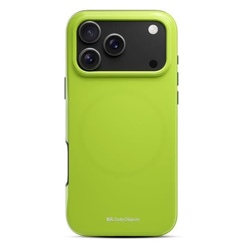 DailyObjects Enamel Bumper MagSafe Case for iPhone 17 Pro Compatible with Mag-Safe Wireless Charging | Lime Hybrid Magnetic Back Cover - Image 1