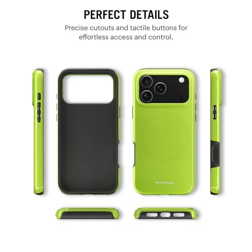 DailyObjects Enamel Bumper MagSafe Case for iPhone 17 Pro Compatible with Mag-Safe Wireless Charging | Lime Hybrid Magnetic Back Cover - Image 5