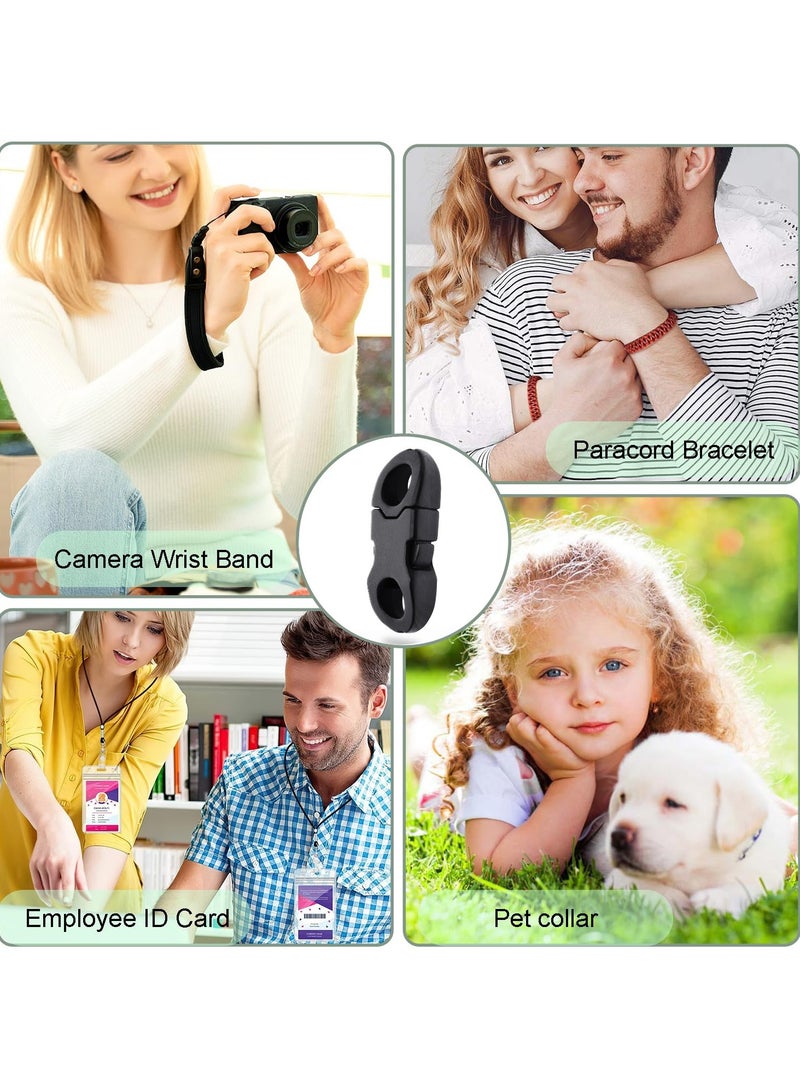 25 حزمة مشابك قابلة للفك السريع، مشابك أمان صغيرة قابلة للفك، أسورة بارا كورد، حبل قلادة للكمامة، قلادة مضفرة للحرف اليدوية، حلقات حزام الكاميرا وإكسسوارات(5 مم) - Image 4