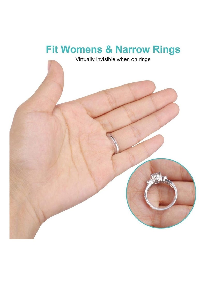 KASTWAVE - Ring Size Adjuster 8 Pcs Invisible Ring Size Adjuster for Loose Rings with 8 Sizes Ring Adjuster Fit Any Rings Guard Spacer Ring Size Reducer Spacer Ring Guard With Wiping Cloth - Image 1