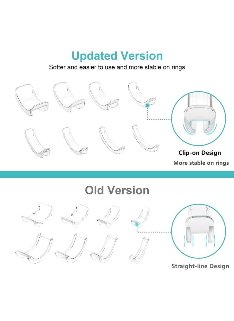 KASTWAVE - Ring Size Adjuster 8 Pcs Invisible Ring Size Adjuster for Loose Rings with 8 Sizes Ring Adjuster Fit Any Rings Guard Spacer Ring Size Reducer Spacer Ring Guard With Wiping Cloth - Image 1