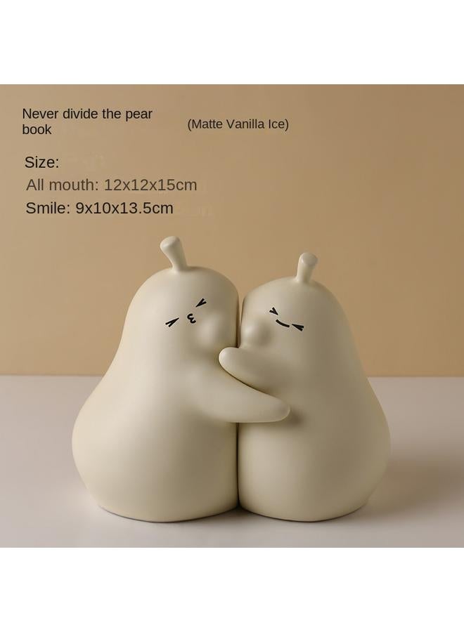 Bluejw Behan Meicuddle Pear Book Stand Ceramic Ornaments Home Living Room Decorations Small Bedroom Bookcase Birthday Gift - Image 1