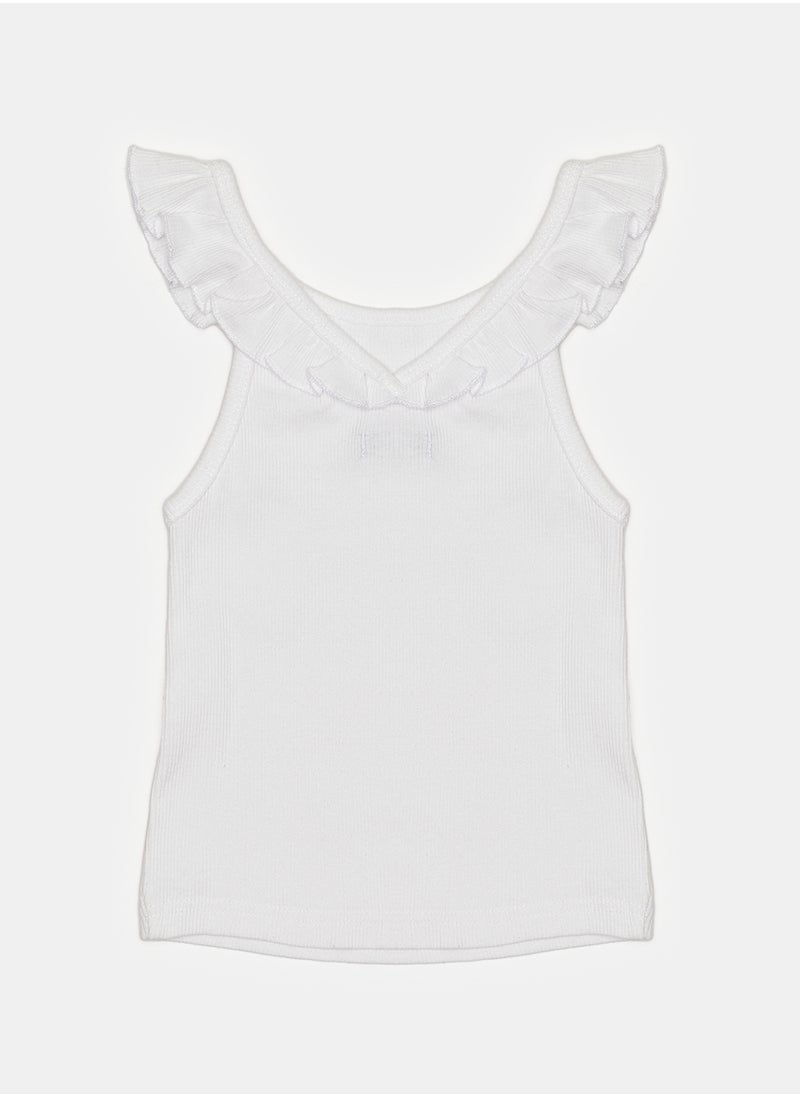 Okaidi White T-Shirt for Girls  - Image 2