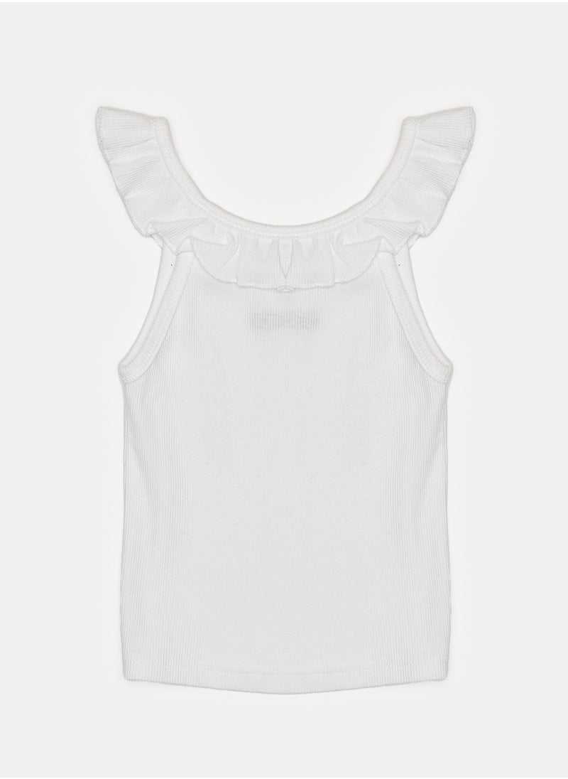 Okaidi White T-Shirt for Girls  - Image 1