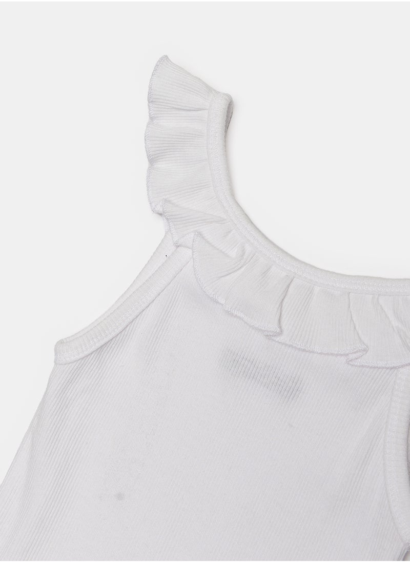 Okaidi White T-Shirt for Girls  - Image 3