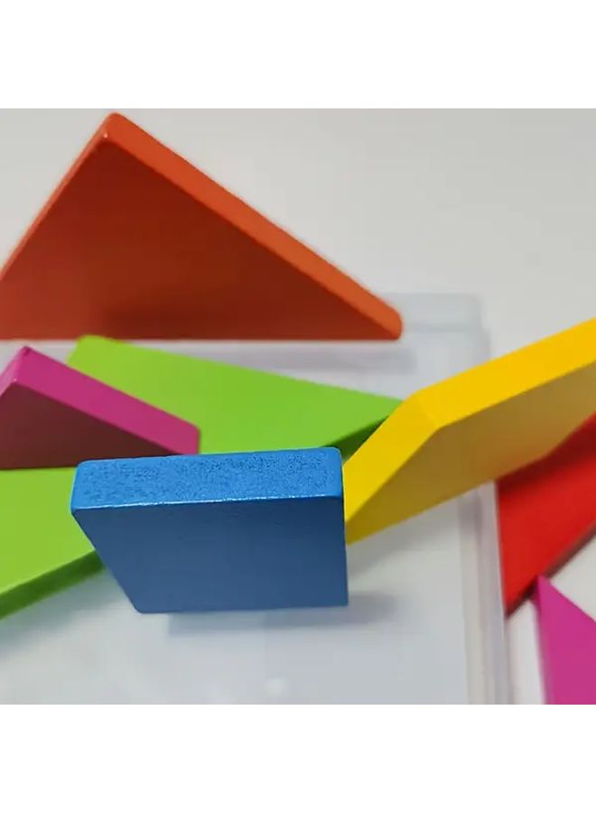 Tangram Puzzle 7pcs With Box Brain Teaser Game For Adults Educational Gift - Image 4