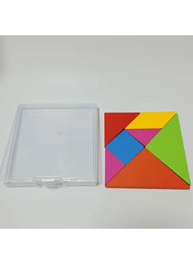 Tangram Puzzle 7pcs With Box Brain Teaser Game For Adults Educational Gift - Image 1