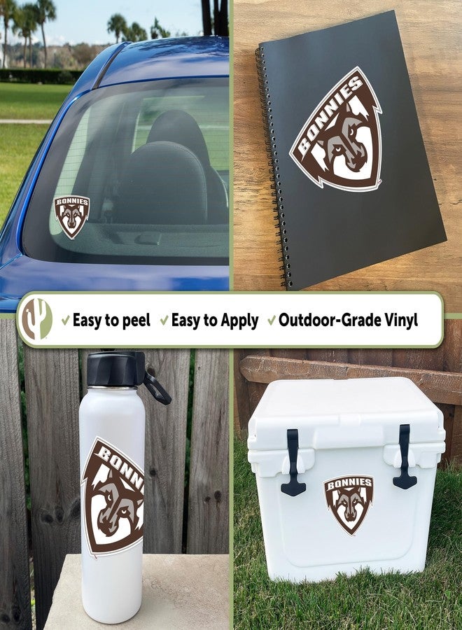 Desert Cactus St. Bonaventure University Bonnies Bonas SBU Vinyl Decal Laptop Water Bottle Car Scrapbook Sticker (IND 00003) - Image 2