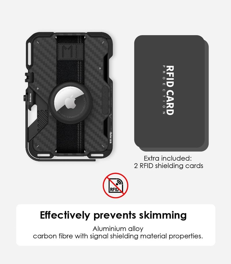 Aulumu G03 Carbon Fiber Card Wallet - Multi-Function MagSafe Compatible with Phone Stand, Grip, and Bottle Opener - Image 5
