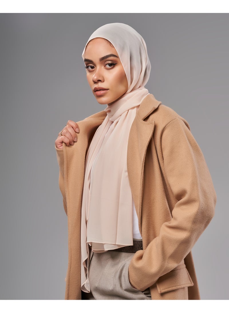 Lavezzi Soft Chiffon Hijab for Women, Solid Color Soft Chiffon Crepe Hijab Scarf – Long Fashion Hijabs Scarves - Muslim Scarf Hijab – Hijab Shawl - Dusty Mauve - 200W x 80L CM - Image 3