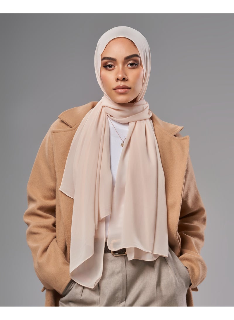 Lavezzi Soft Chiffon Hijab for Women, Solid Color Soft Chiffon Crepe Hijab Scarf – Long Fashion Hijabs Scarves - Muslim Scarf Hijab – Hijab Shawl - Dusty Mauve - 200W x 80L CM - Image 2