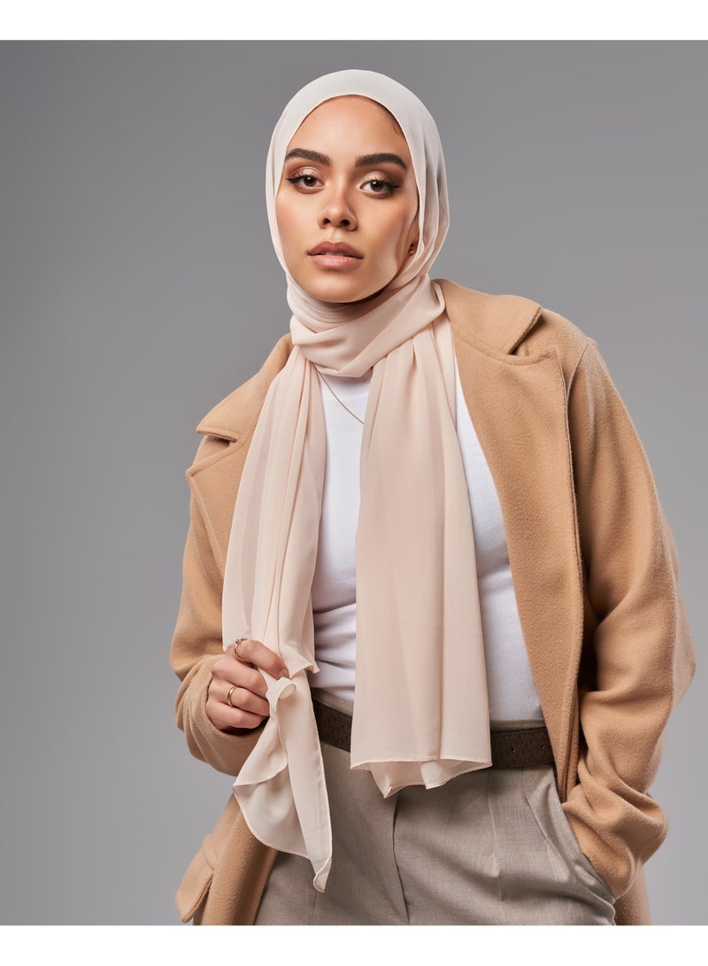 Lavezzi Soft Chiffon Hijab for Women, Solid Color Soft Chiffon Crepe Hijab Scarf – Long Fashion Hijabs Scarves - Muslim Scarf Hijab – Hijab Shawl - Dusty Mauve - 200W x 80L CM - Image 1