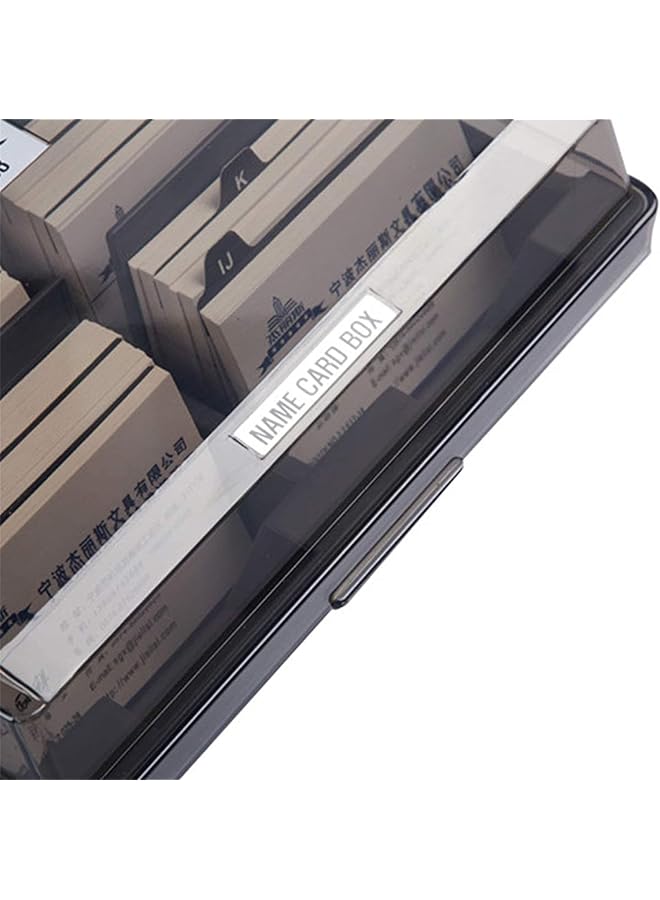 X spring Business Card Storage Box 1000 Capacity Business Card Holder With Dividers Name Card Storage Box Desktop Card Organizer Card Box Business Card Holders Box Storage For 1000 Cards Storage - Image 5