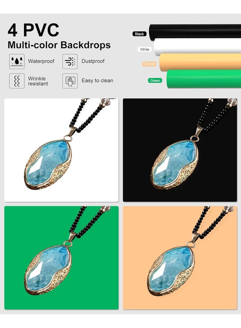 WALALLA Portable Light Box Photography, Professional 16'' Photo Studio Light Box, Large Dimmable Photo Booth, Shooting Tent, Soft Box with 4 Color Backdrops, 480 PCS LED Lights for Big Product Photography - Image 5