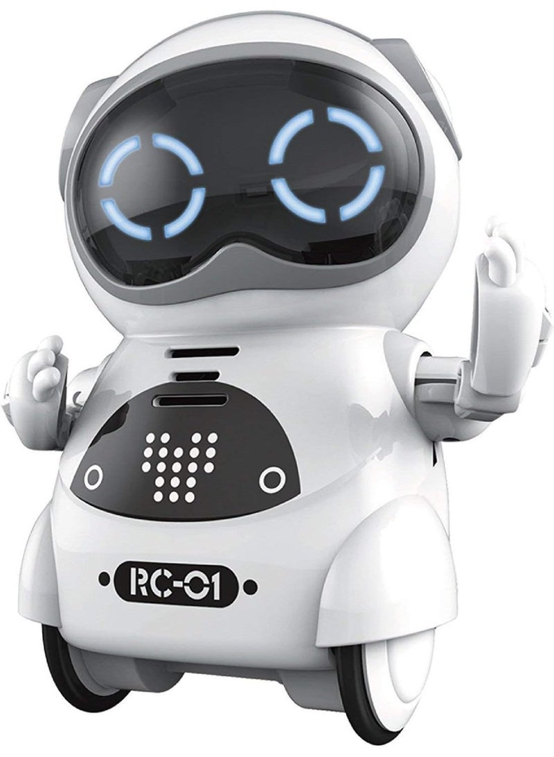 Bukela Pocket Robot, Cute Robot Pets, Rechargeable Smart Talking Robots for Kids, Talking Interactive Dialogue Voice Recognition Record, Singing Dancing Telling Story Mini Robot - Image 1