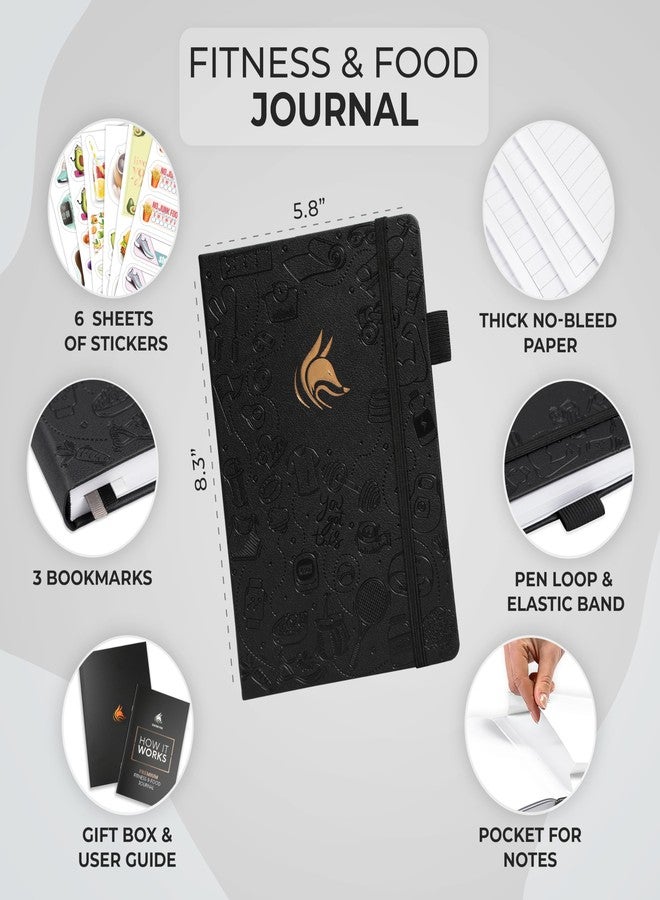 Clever Fox CF Fitness and Food Journal Premium (Black, A5 (5.8'' x 8.3'')) - Image 2