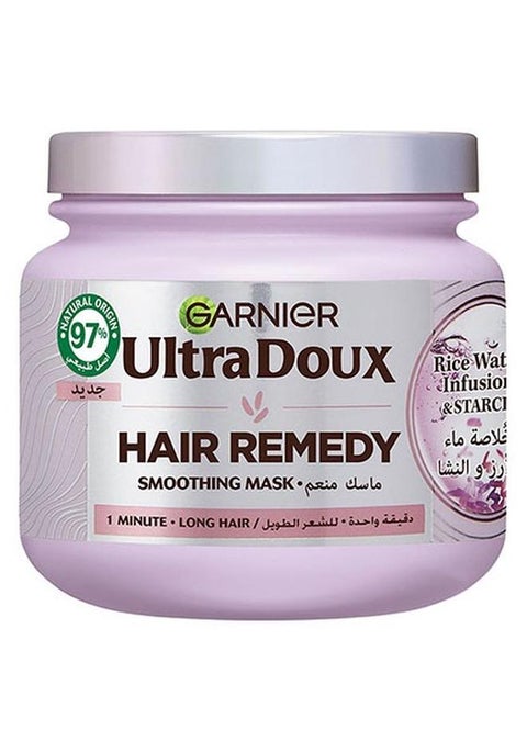 Ultra Doux Rice Water Smoothing Hair Remedy Mask For Dehydrated Hair, 340Ml