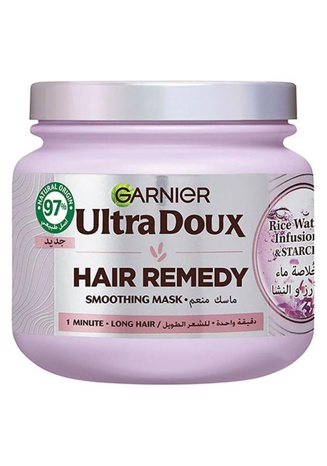 garnier Ultra Doux Rice Water Smoothing Hair Remedy Mask For Dehydrated Hair, 340Ml - Image 1