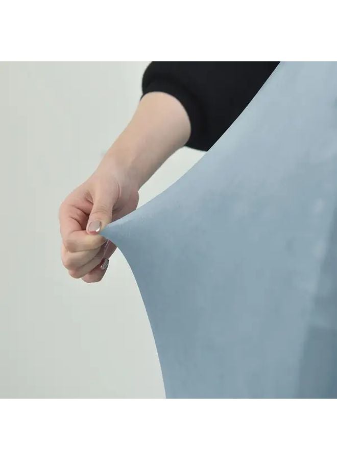 Beige Velvet Cushion Cover Set Ultra Elastic Sofa Cover 2pcs - Image 5