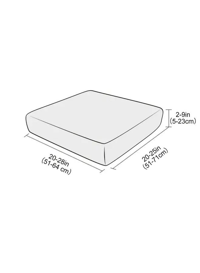 Beige Velvet Cushion Cover Set Ultra Elastic Sofa Cover 2pcs - Image 3