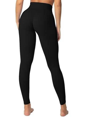 Sunzel Sunzfly Invisible Butt Scrunch Workout Leggings for Women, Butt Lifting High Waisted Gym Yoga Pants with Tummy Control 25" Black Medium - Image 5