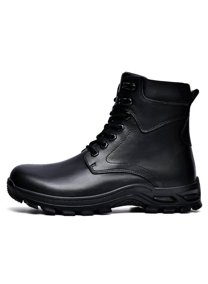 KUYING - New Men's Casual Leather Boots - Image 1