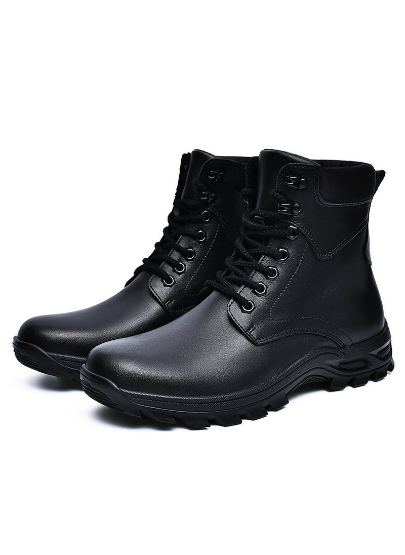 KUYING - New Men's Casual Leather Boots - Image 1