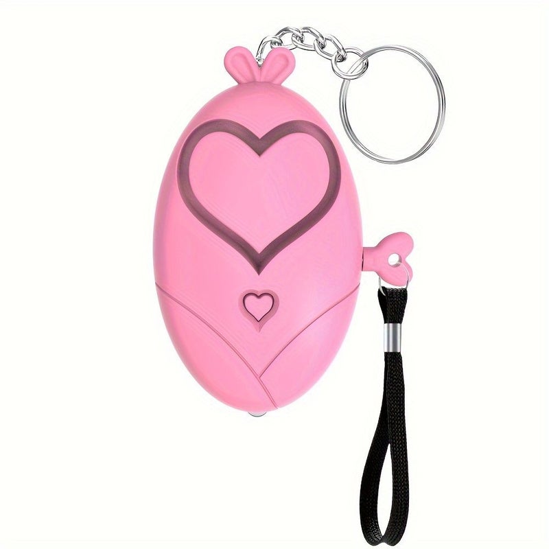 Personal Alarm Safety Siren Keychain Red Heart Shape with LED Light for Female Emergency Security - Image 5