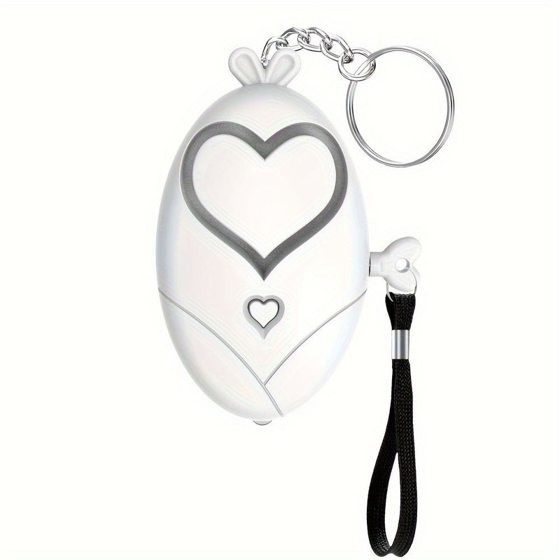 Personal Alarm Safety Siren Keychain Red Heart Shape with LED Light for Female Emergency Security - Image 4